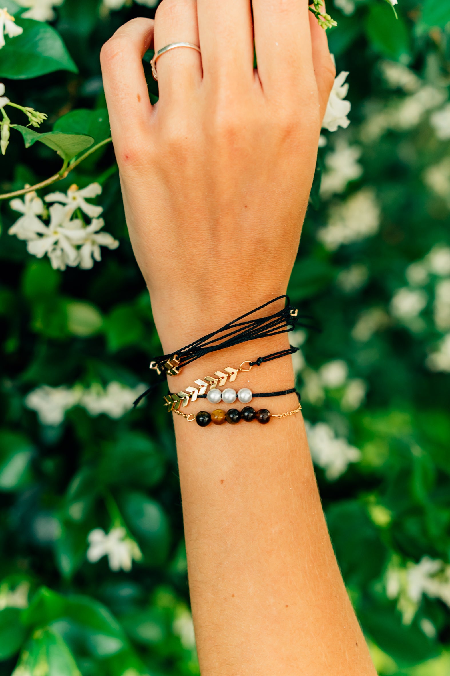 Black String Bracelet Pack for women or girls