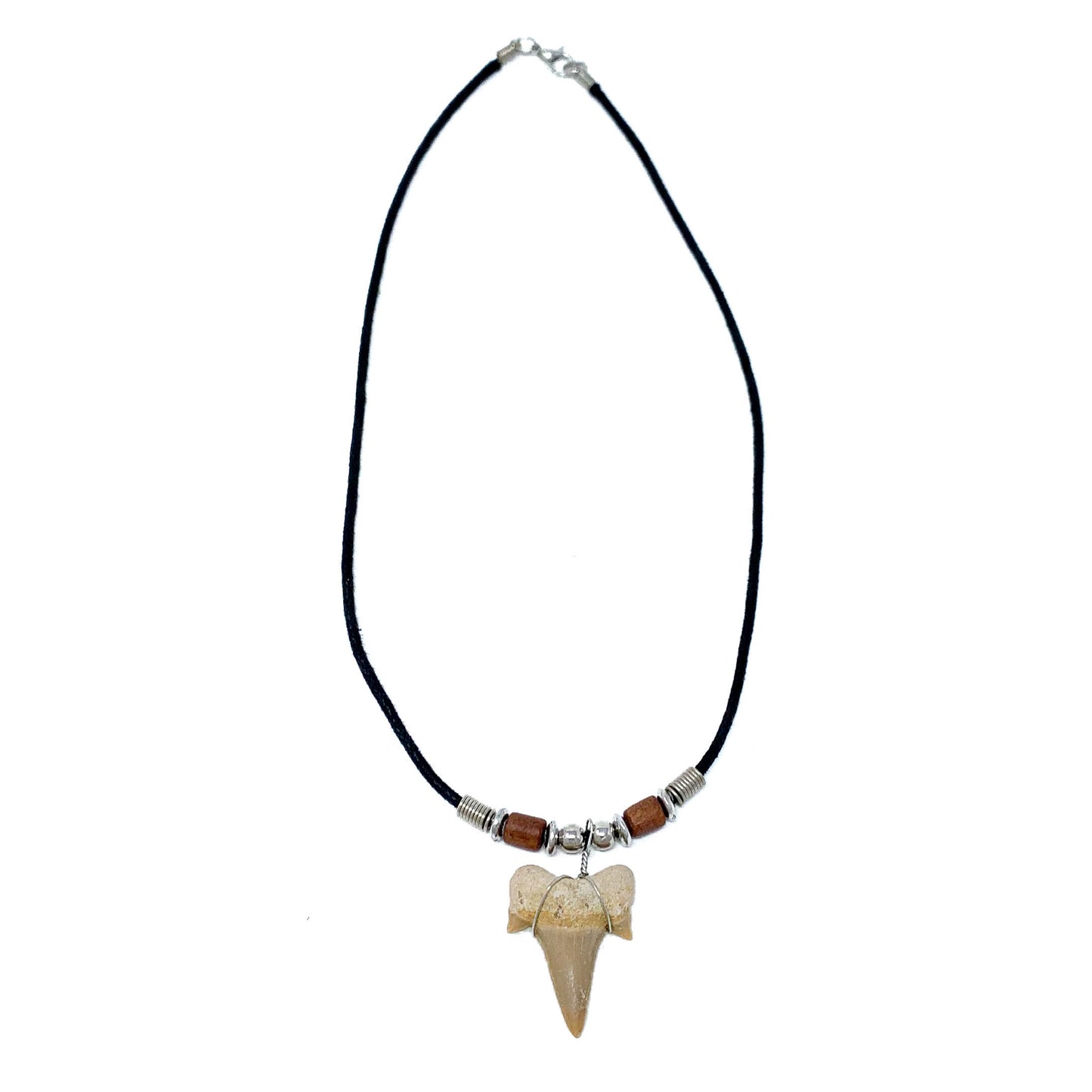real sharks tooth necklace with a fossilized sharks tooth