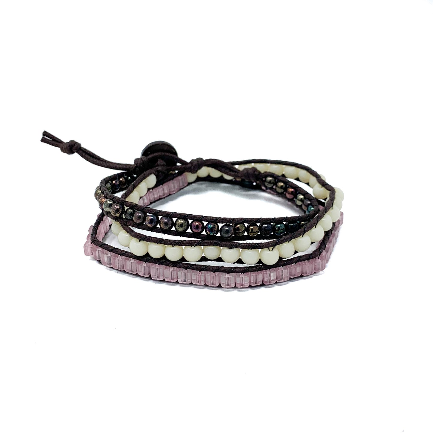 womens triple wrap beaded bracelets