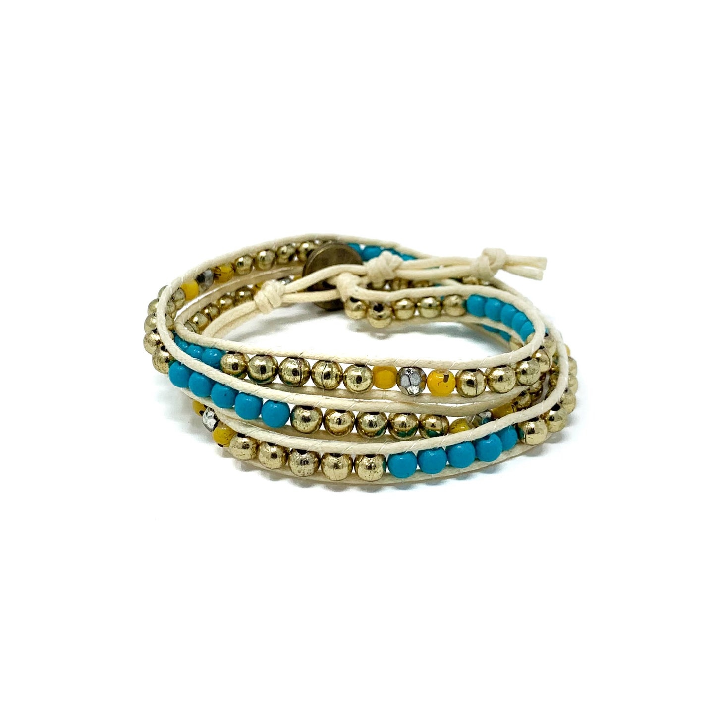 charming shark triple wrap beaded bracelets