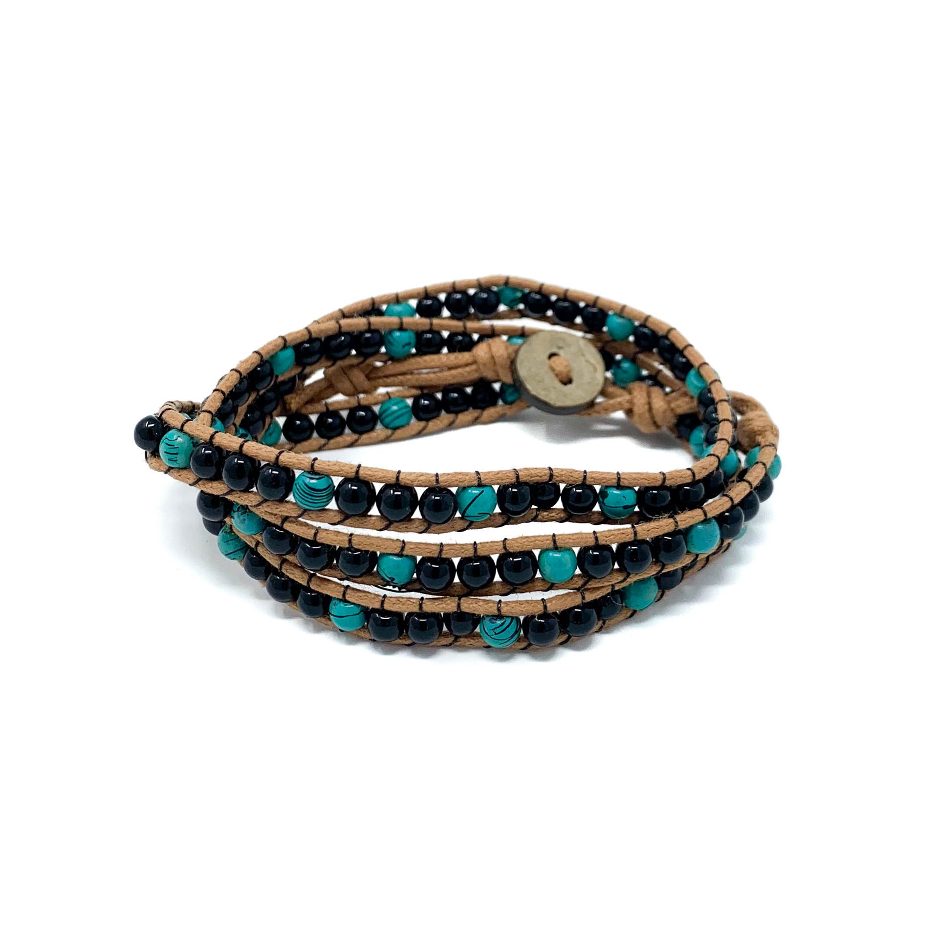 charming shark triple wrap beaded bracelets