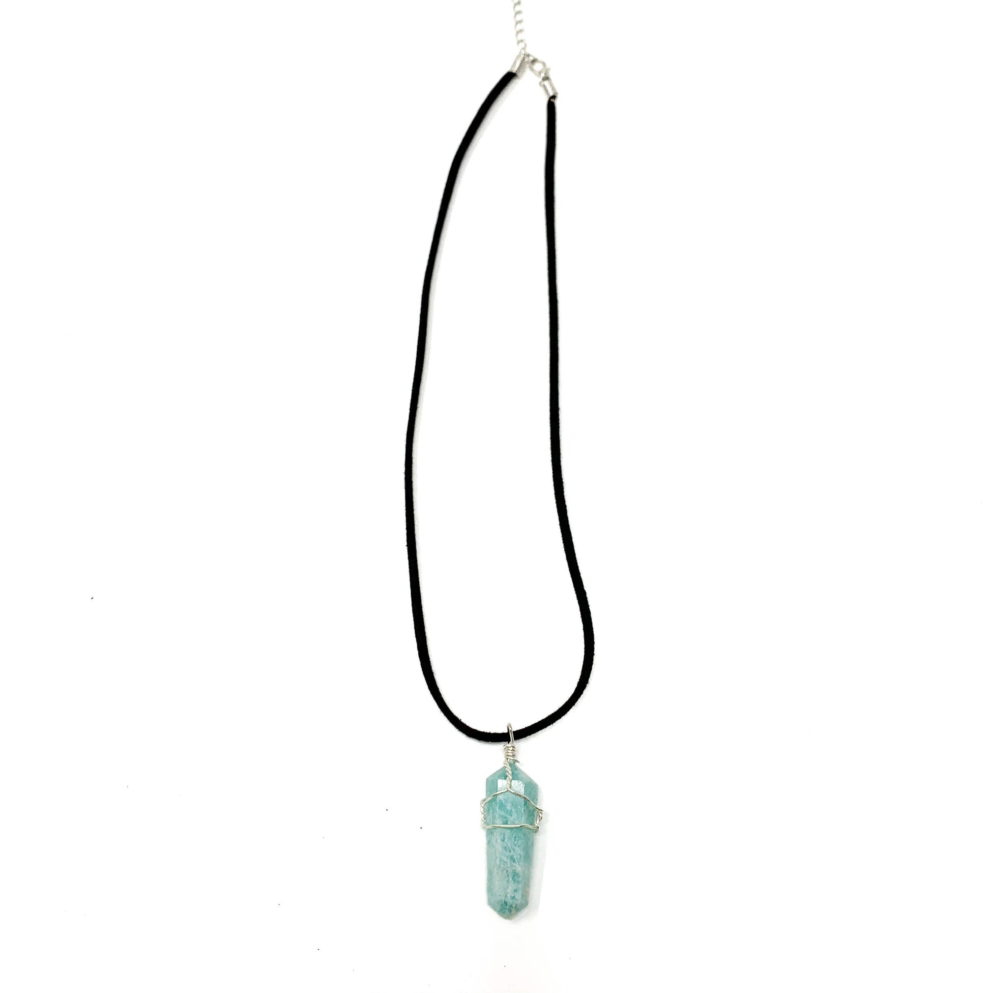 Amazonite healing crystal necklace