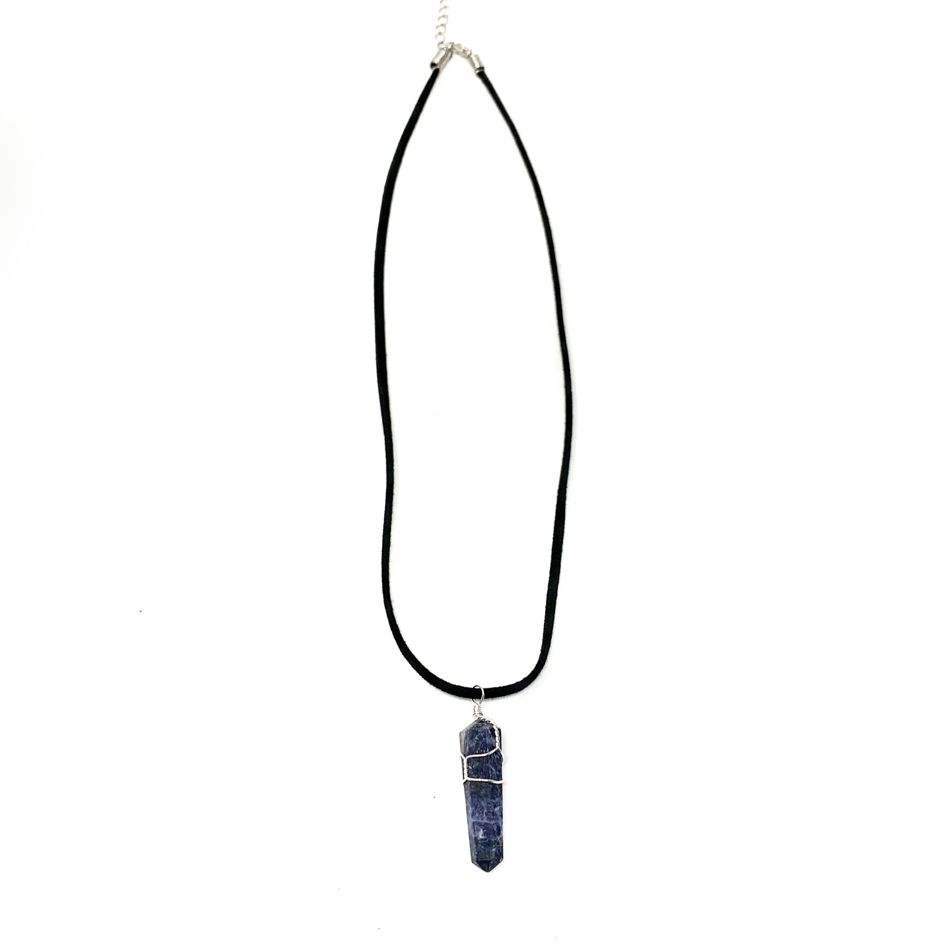 Sodalite healing crystal necklace