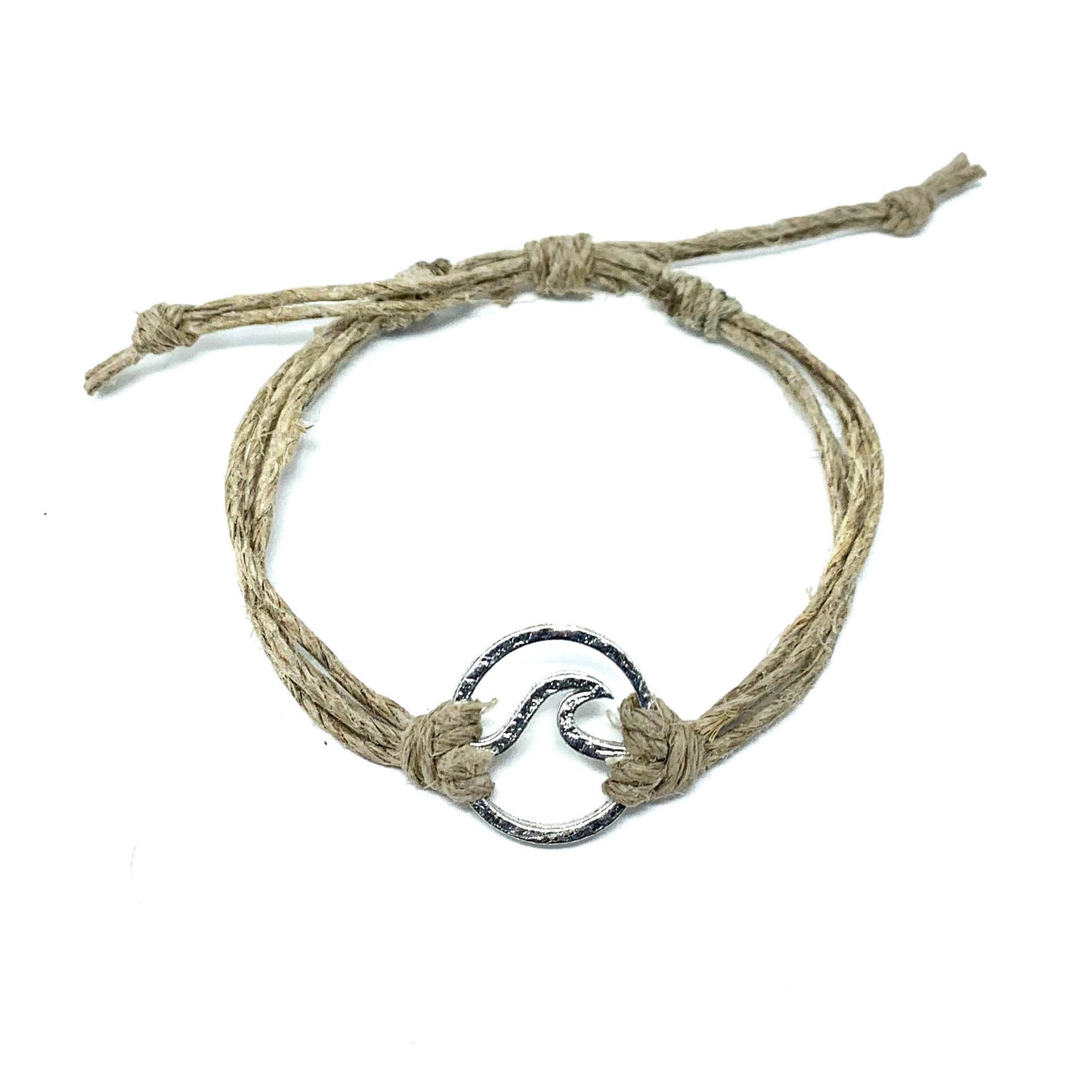 wave tan natural string bracelet