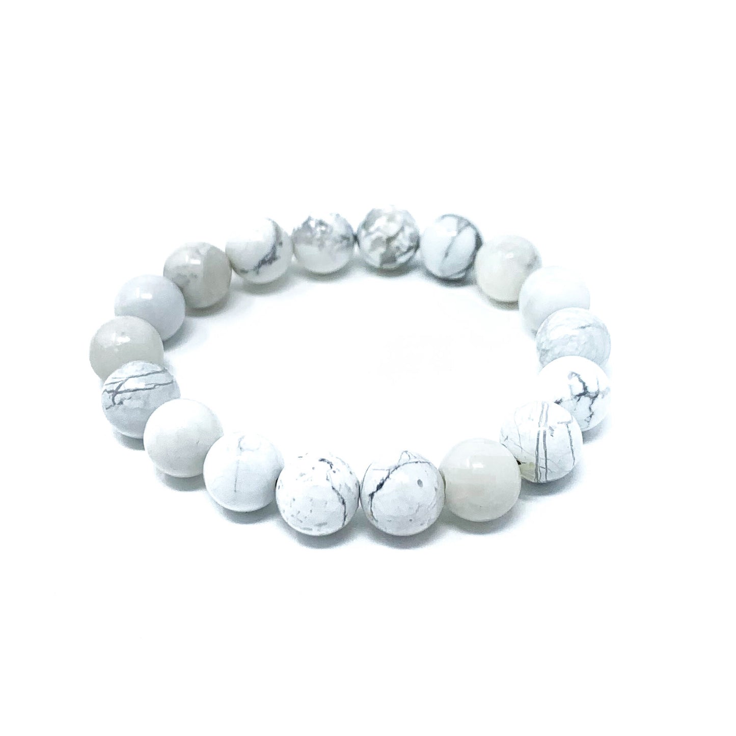 white howlite stone bracelet