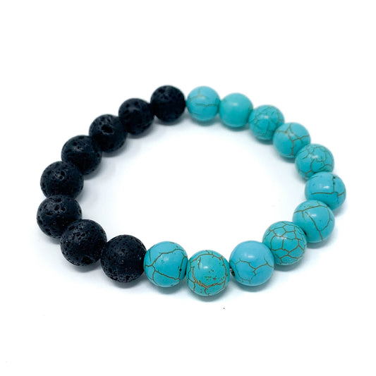 lava turquoise beaded bracelet
