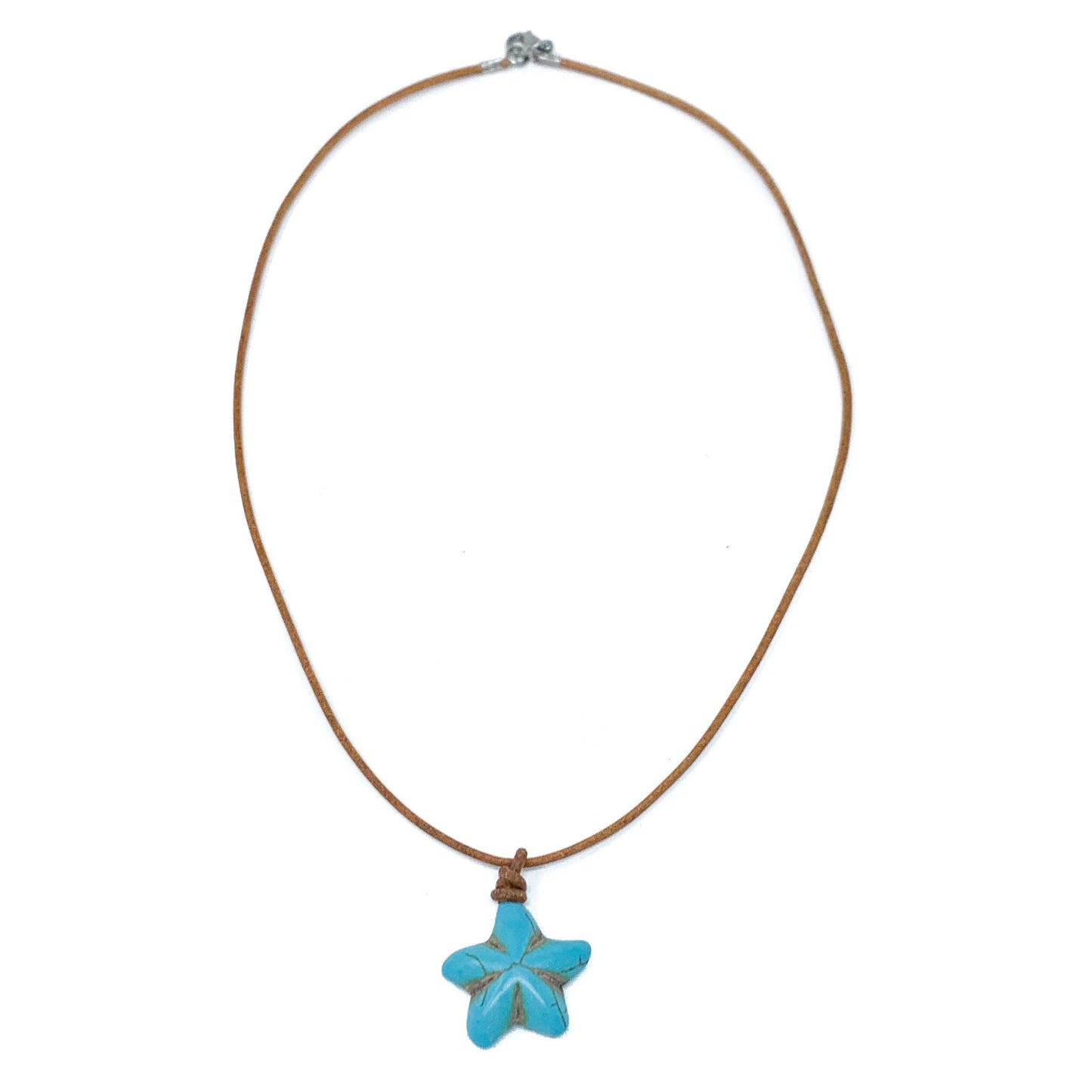 turquoise soapstone starfish necklace