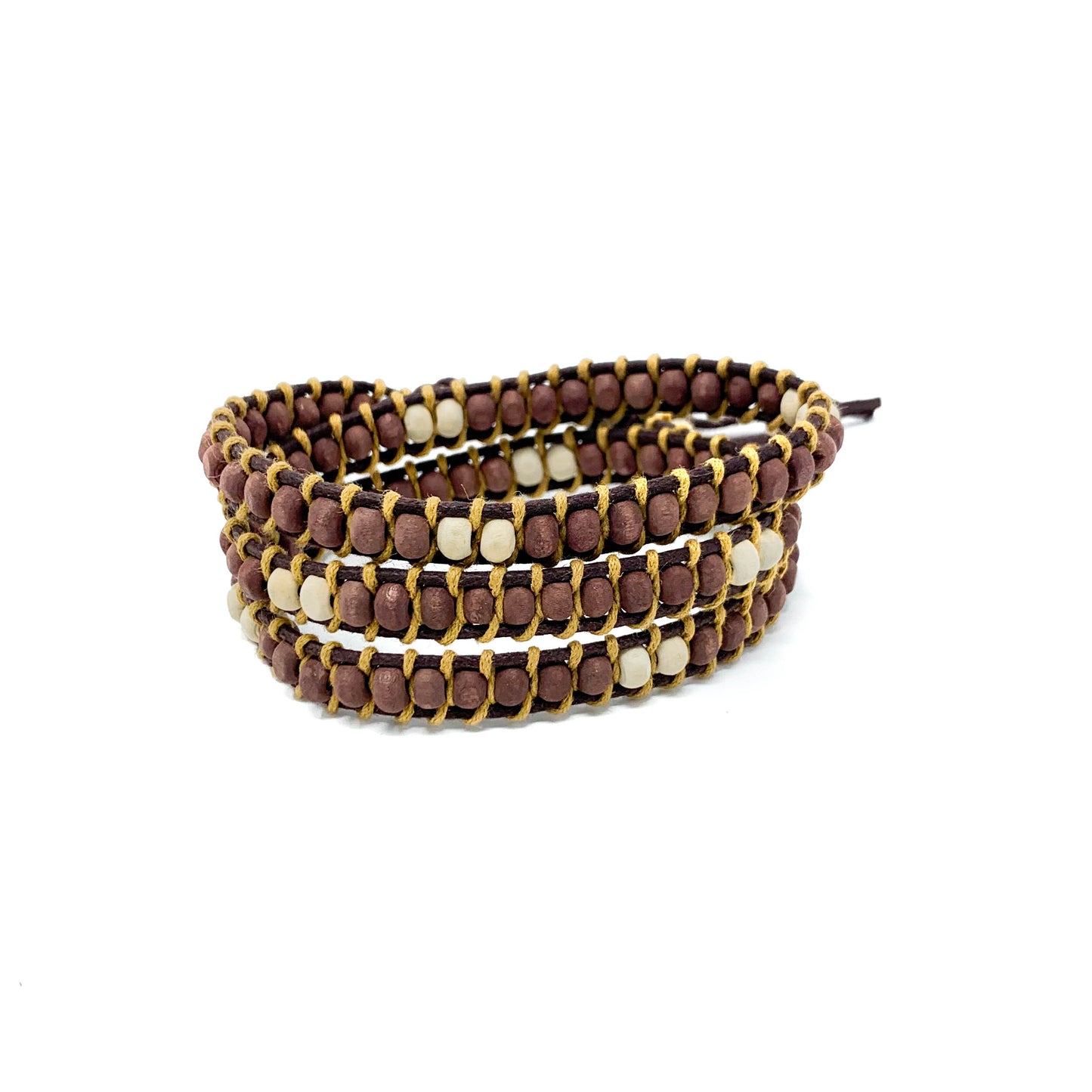 Triple Wrap Beaded Bracelets - Natural