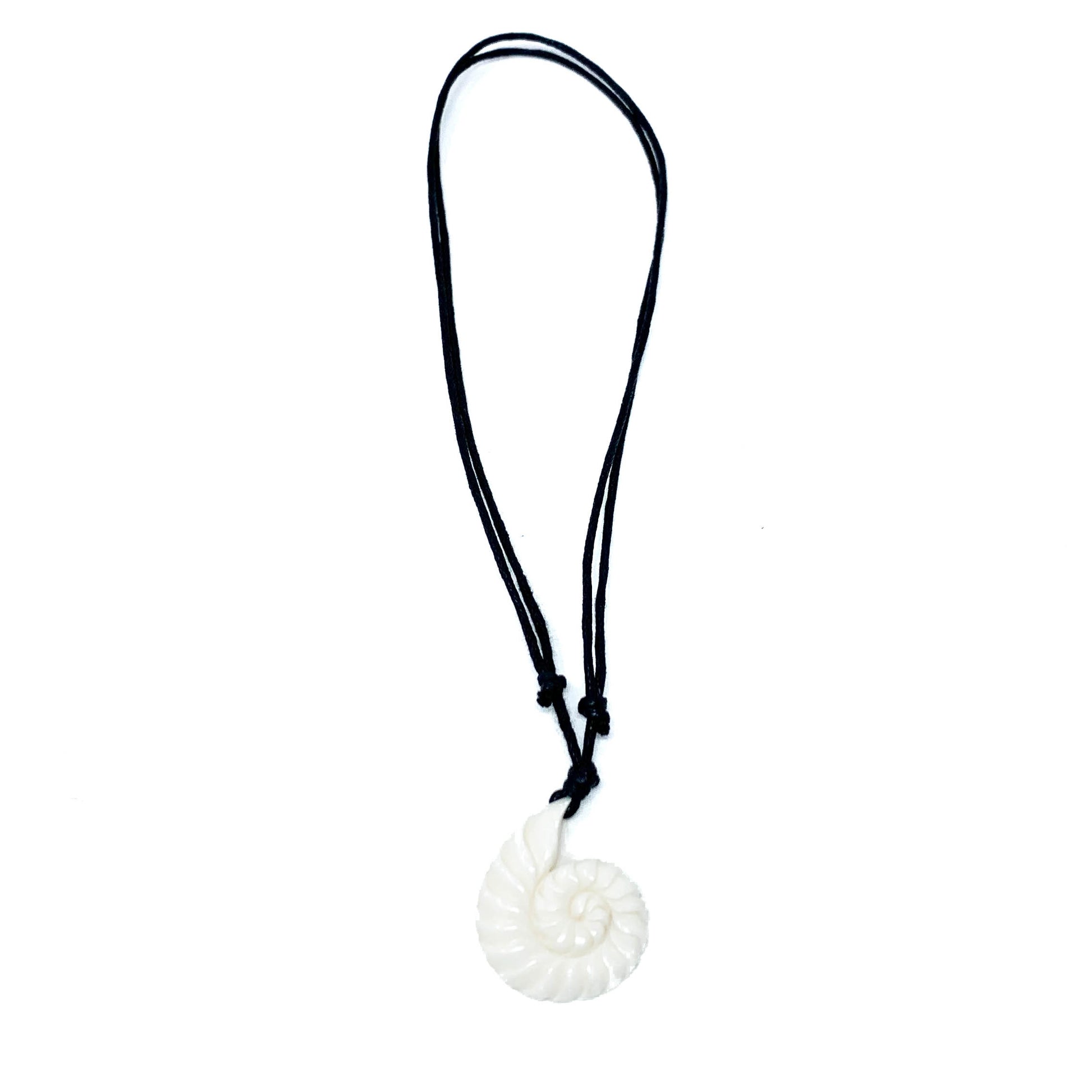 bone swirl necklace