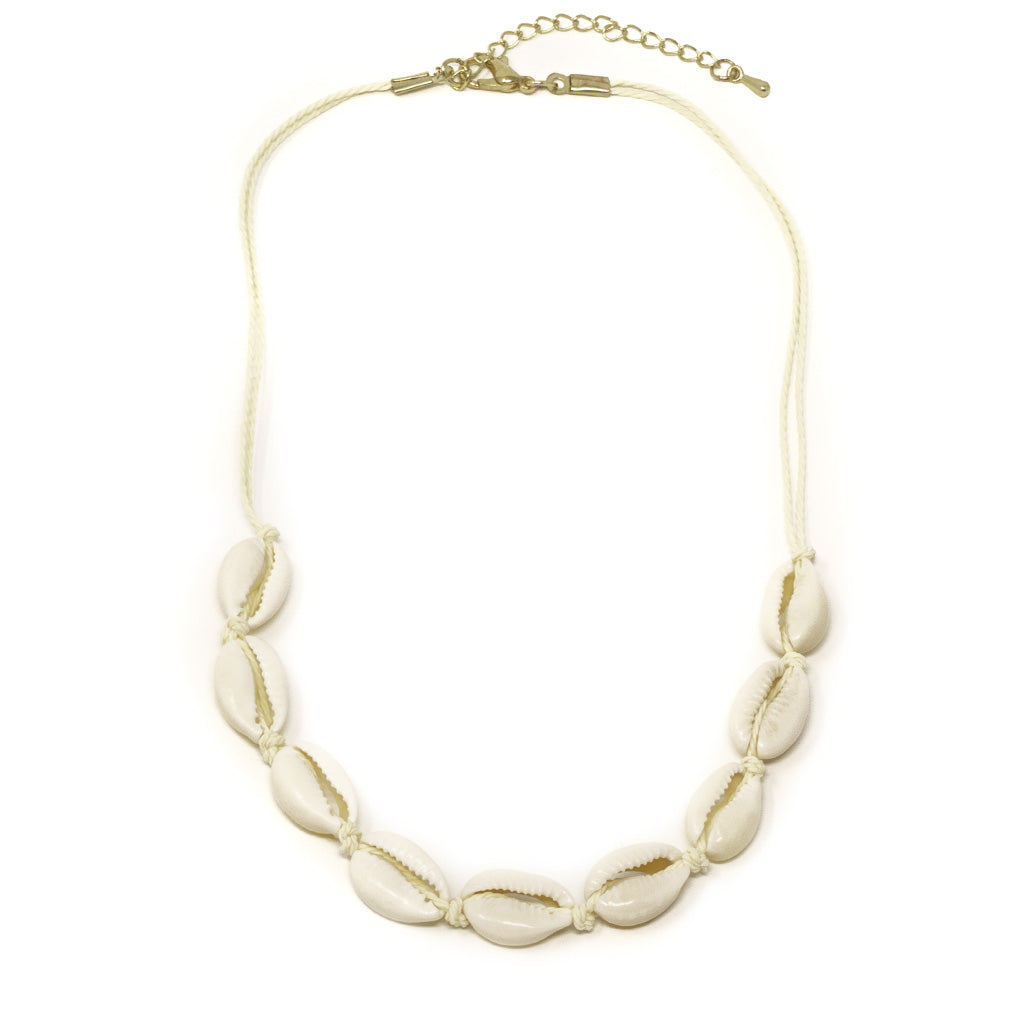 white cowrie vsco girl sea shell choker necklace 