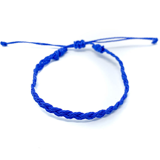 Blue Mini Braided String Bracelet