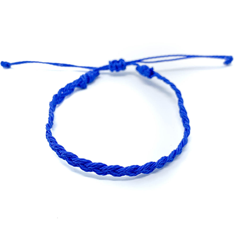 Blue Mini Braided String Bracelet