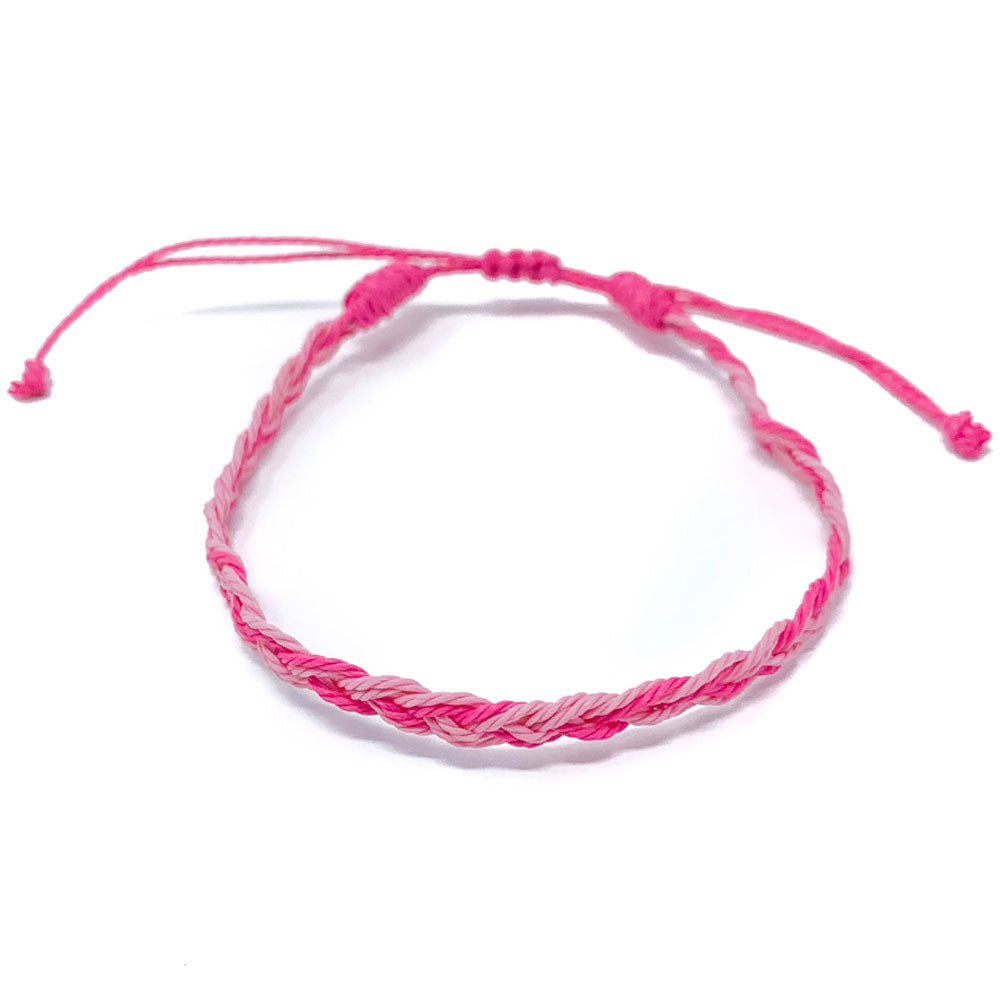 Pink Mini Braided String Bracelet
