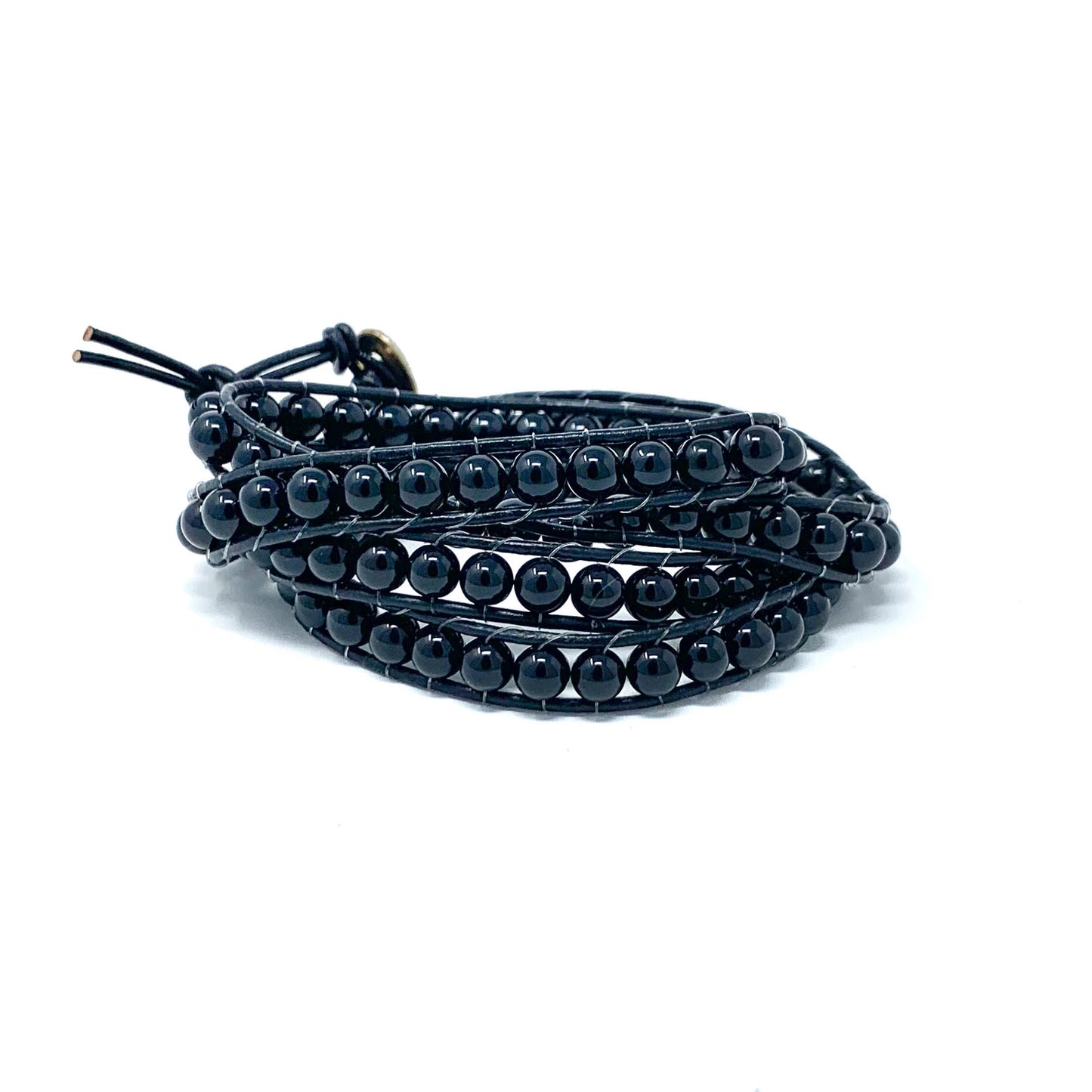 black onyx wrapped bracelet 