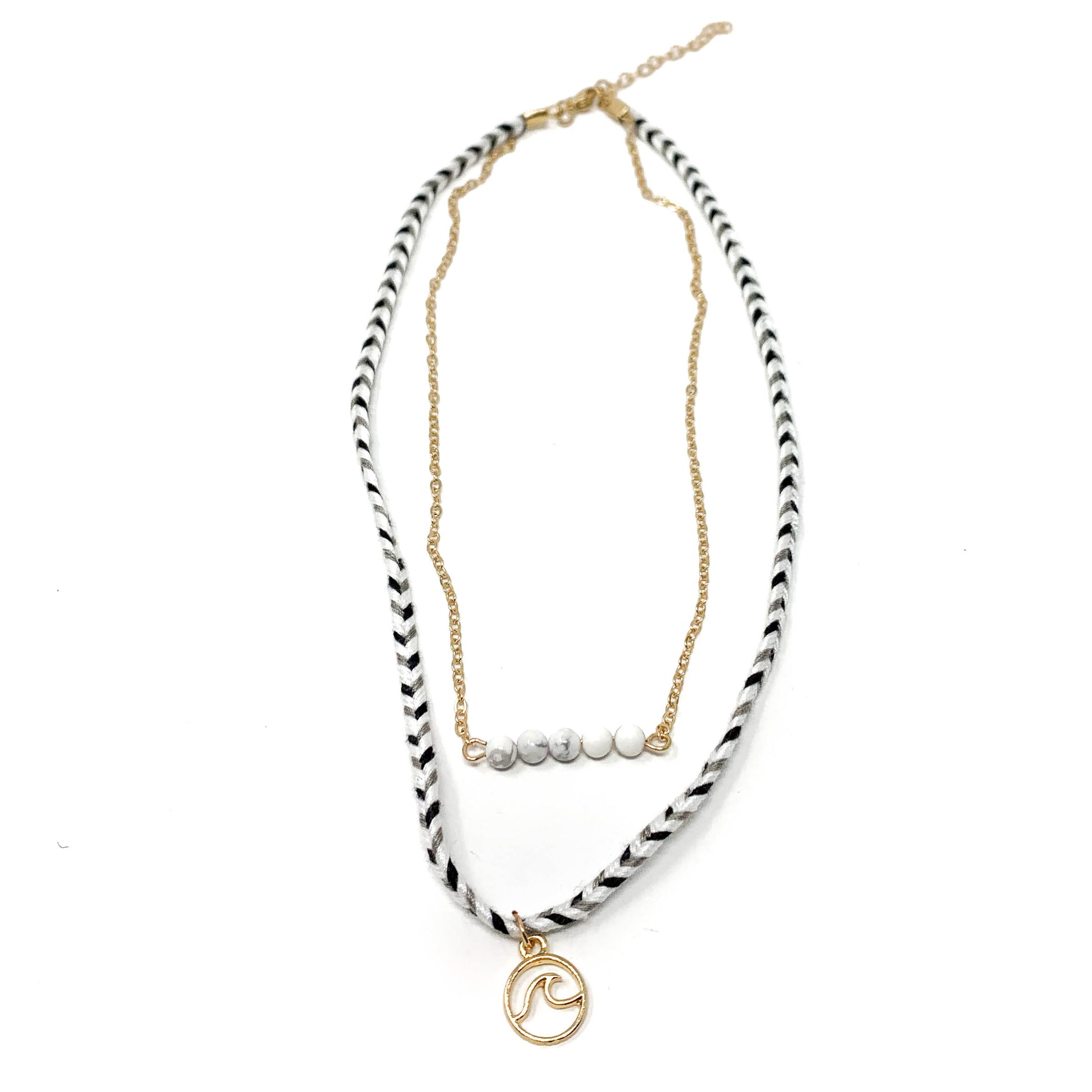 beach style wave necklace for women
