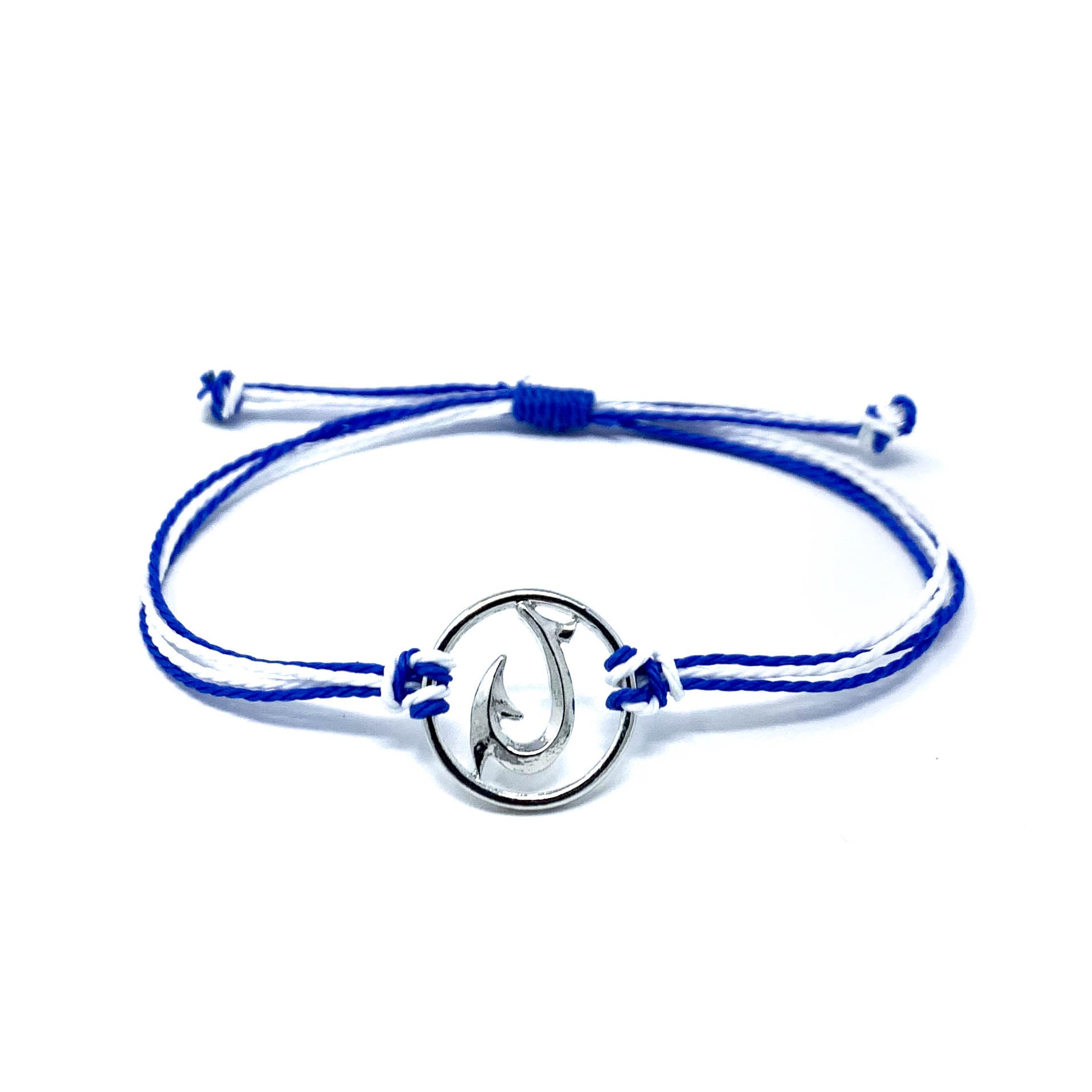 hawaiian hook blue string bracelet