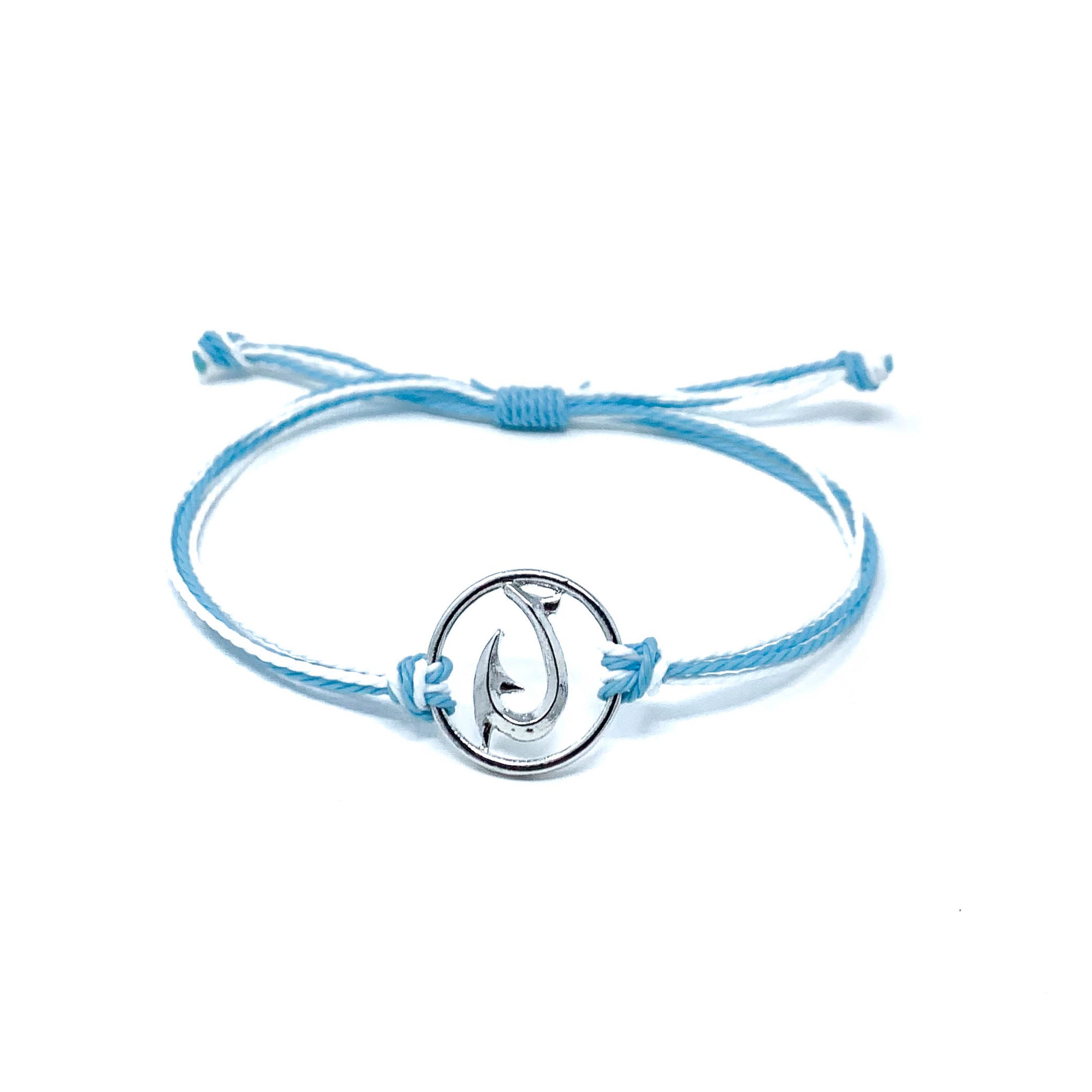 hawaiian hook blue string bracelet