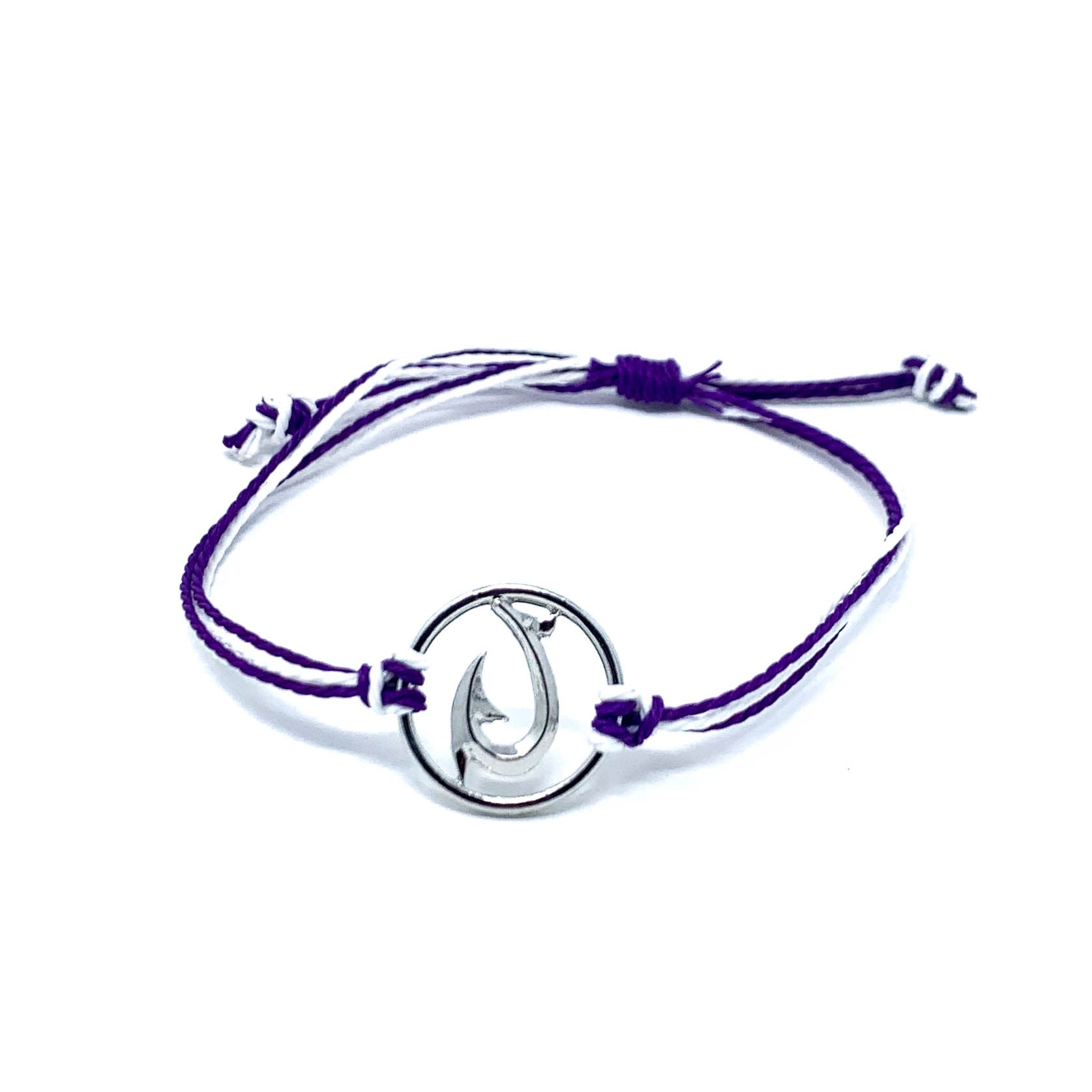 hawaiian hook purple string bracelet