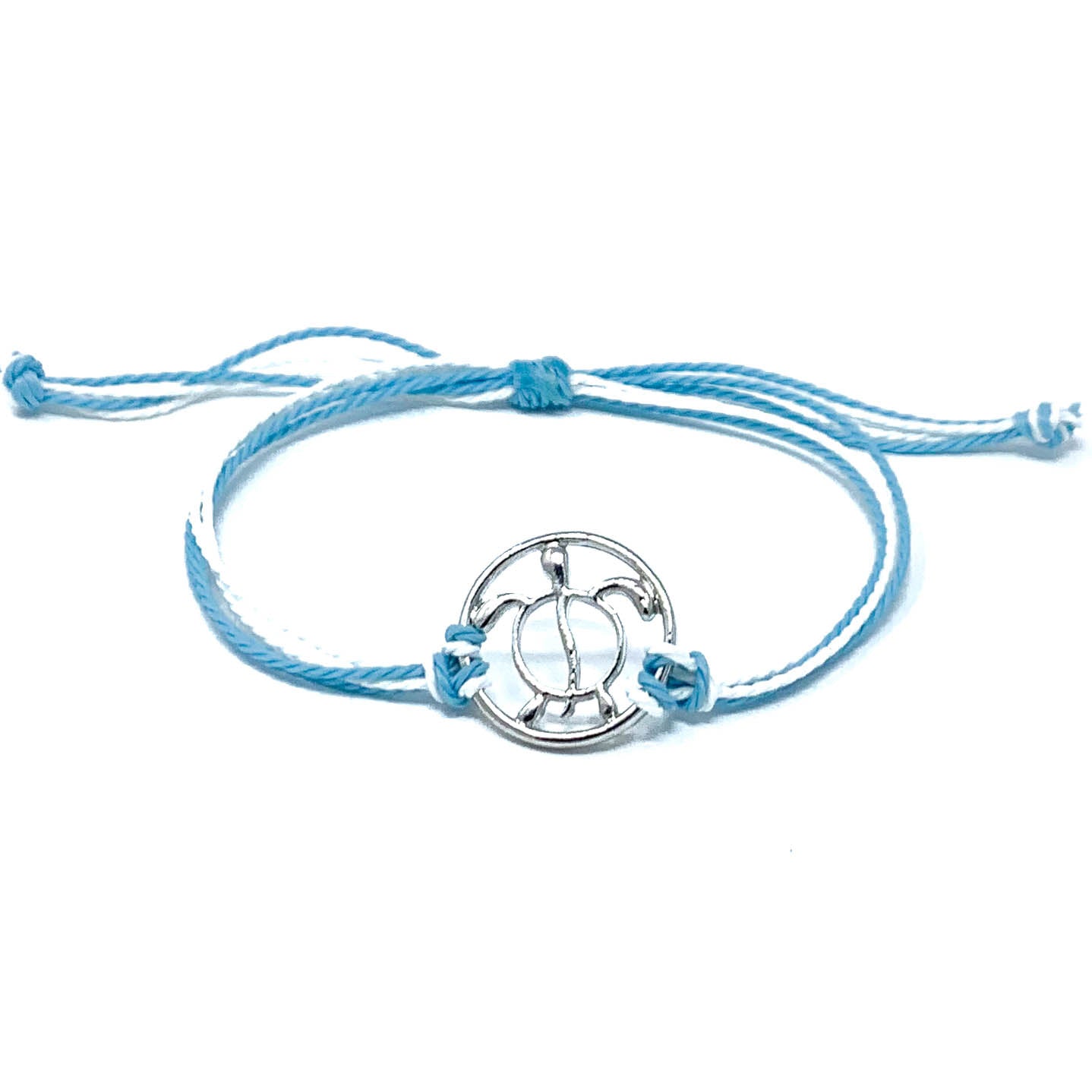 sea turtle light blue string bracelet