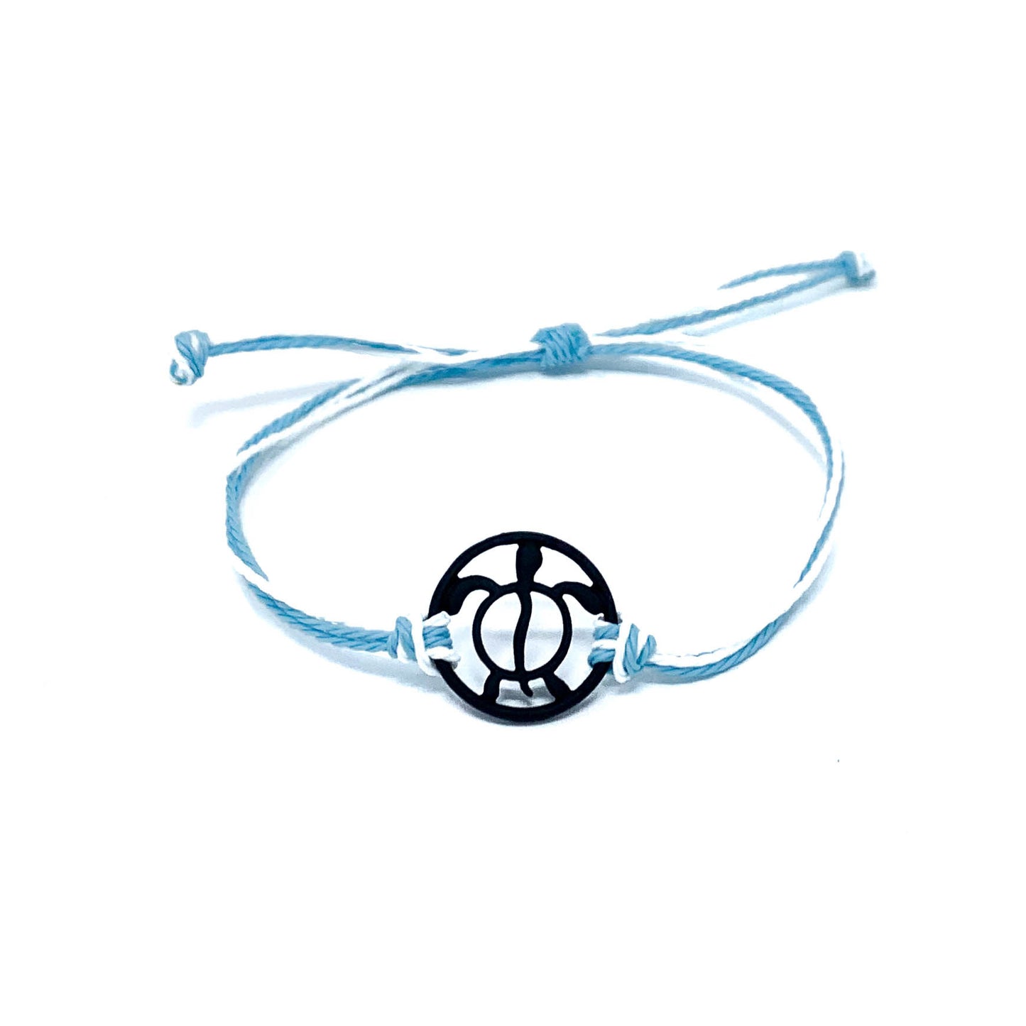 blue black turtle string beach bracelet 
