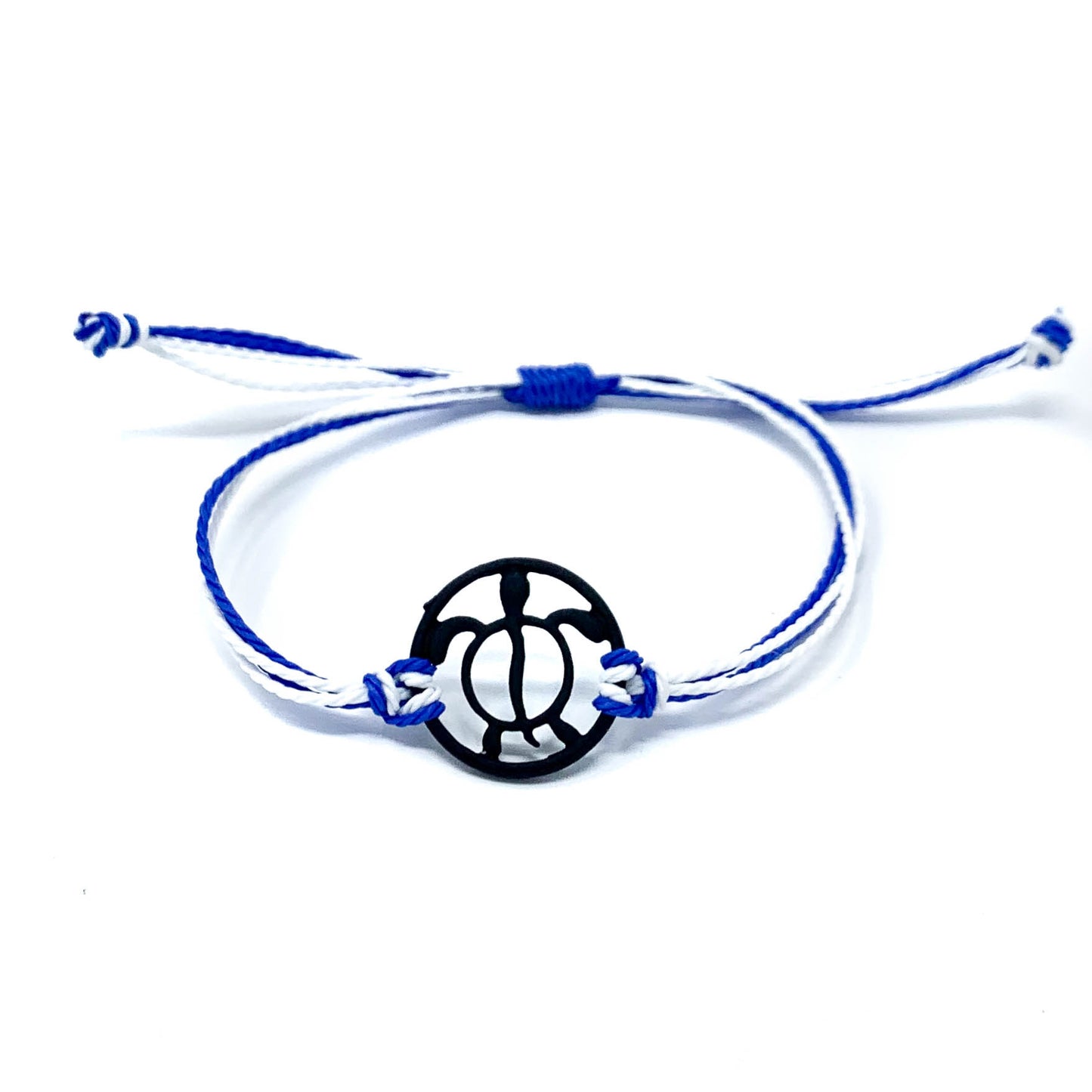 blue black turtle string beach bracelet 