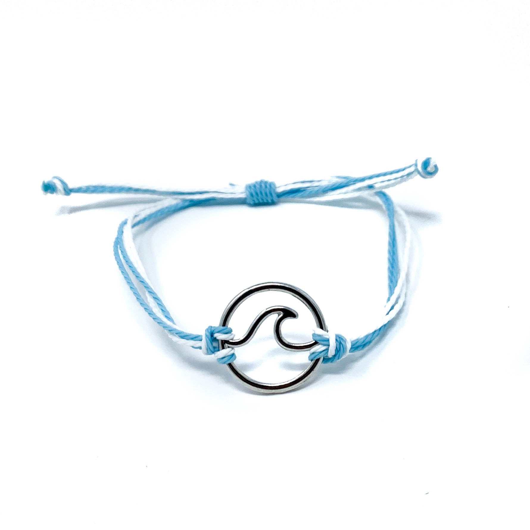 wave blue string bracelet