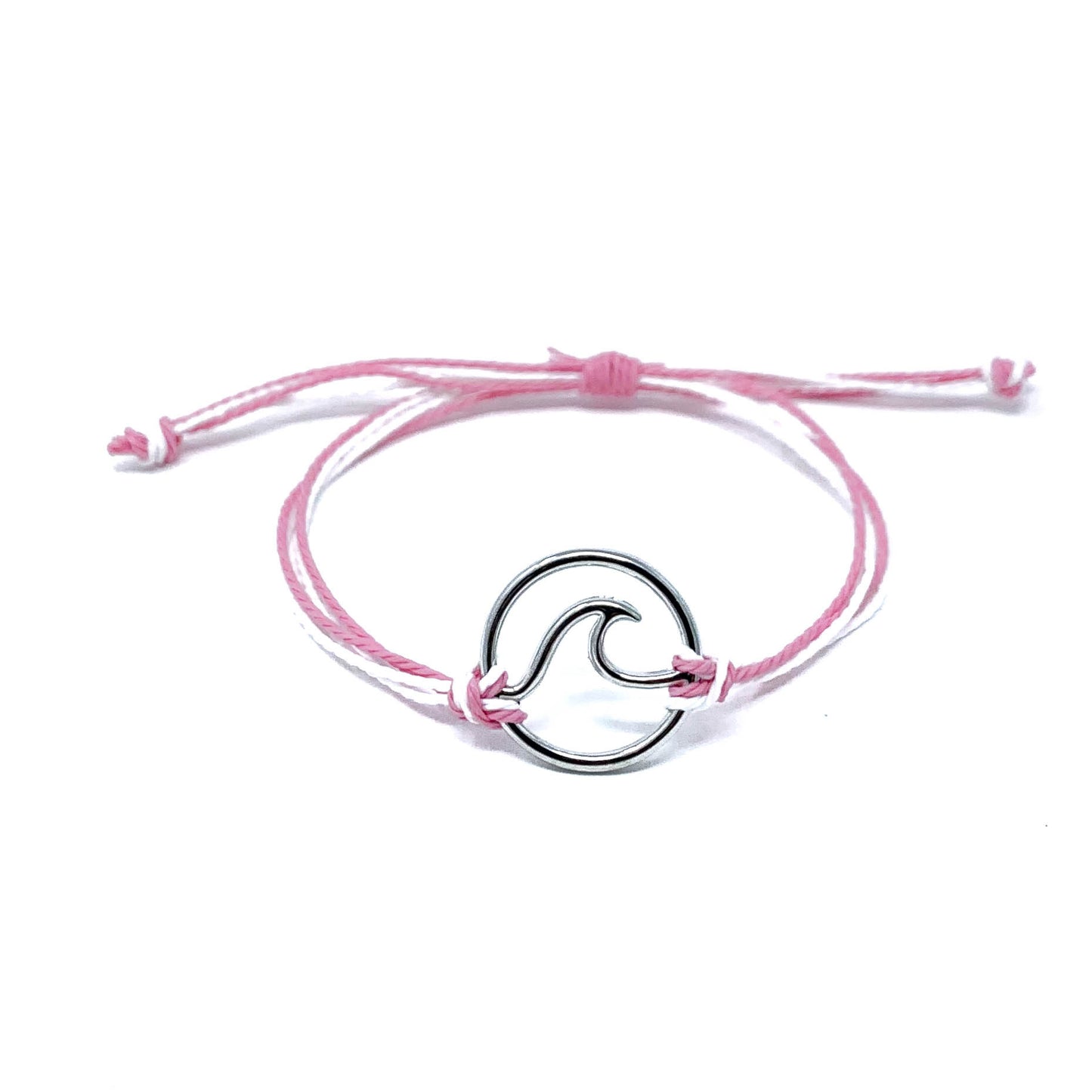 wave pink string bracelet