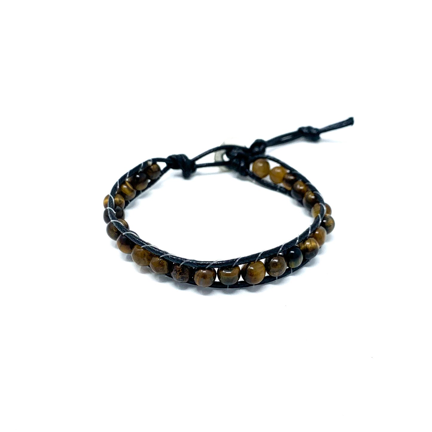 tiger eye Beaded wrap bracelet
