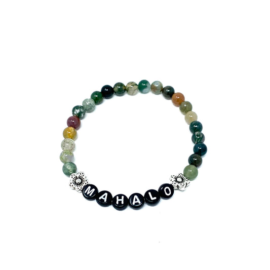 mahalo hawaiian beaded bracelet