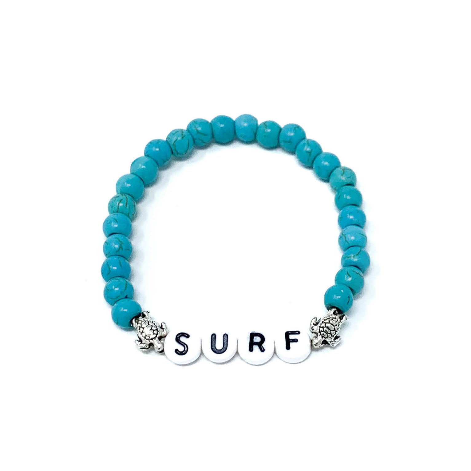turquoise beaded surfer bracelet