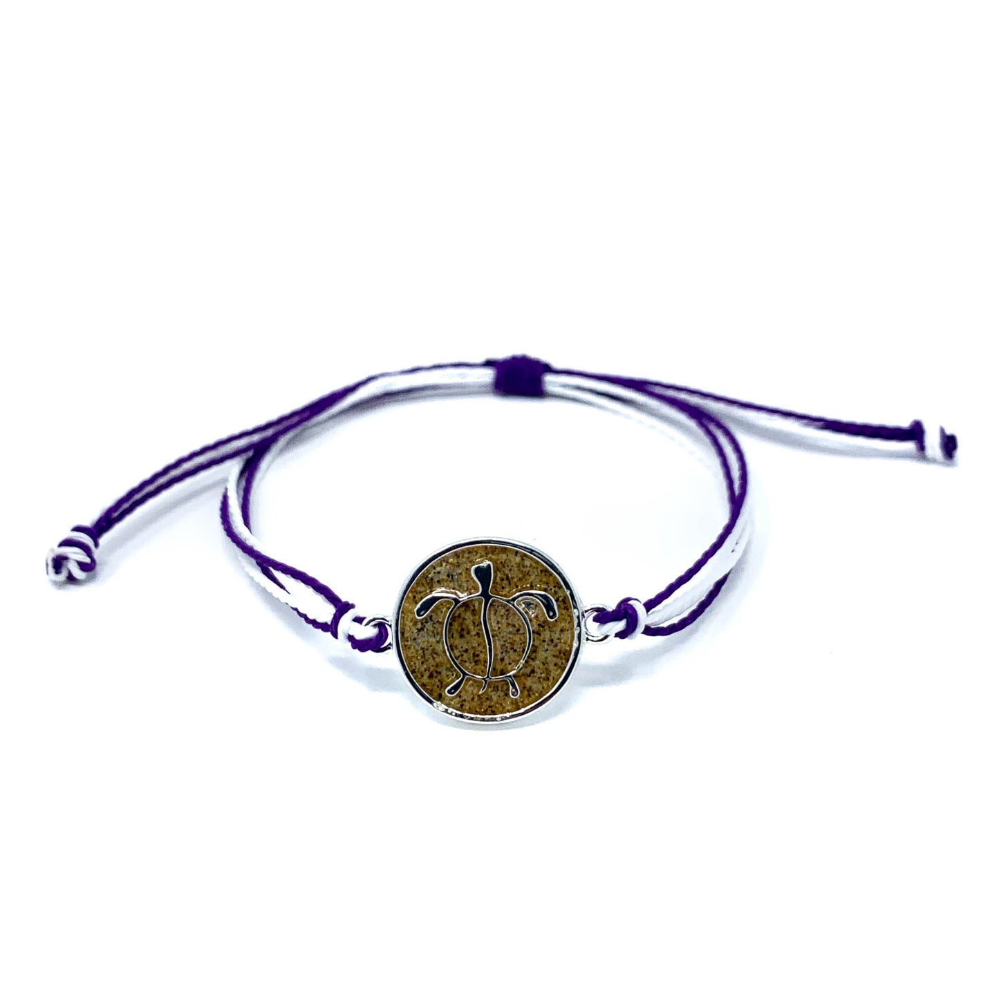 purple turtle beach sand string bracelet