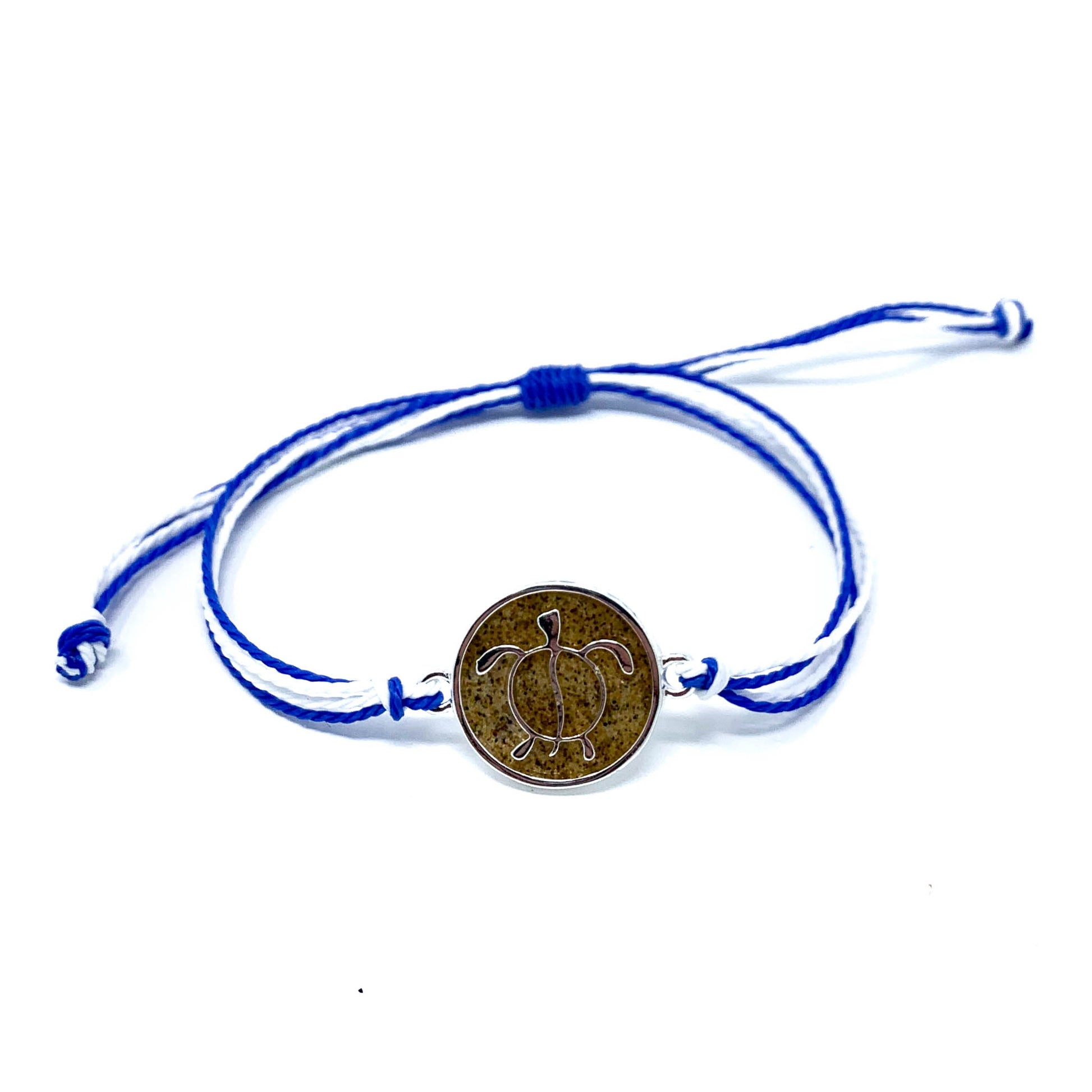 blue turtle beach sand string bracelet