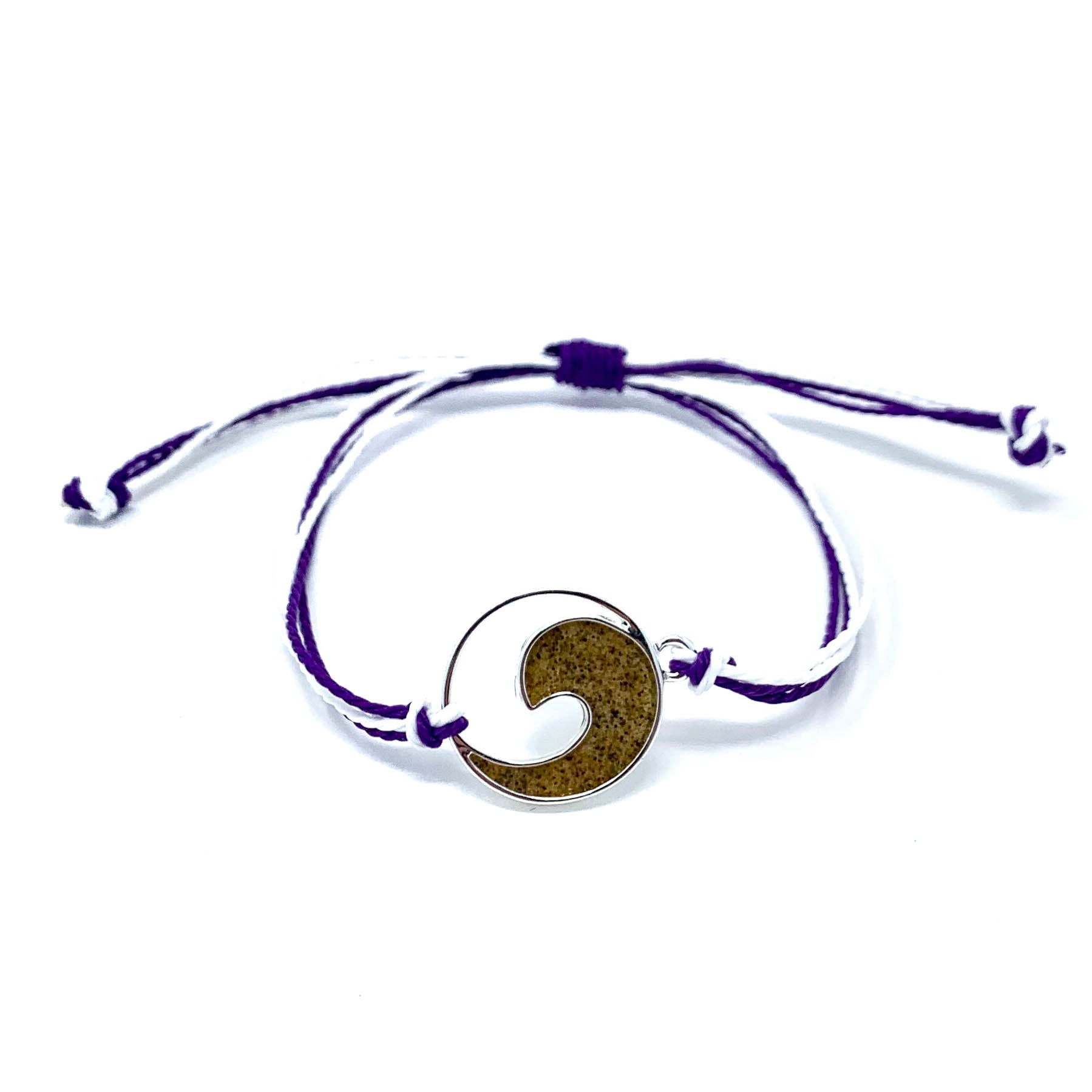 purple beach sand wave bracelet