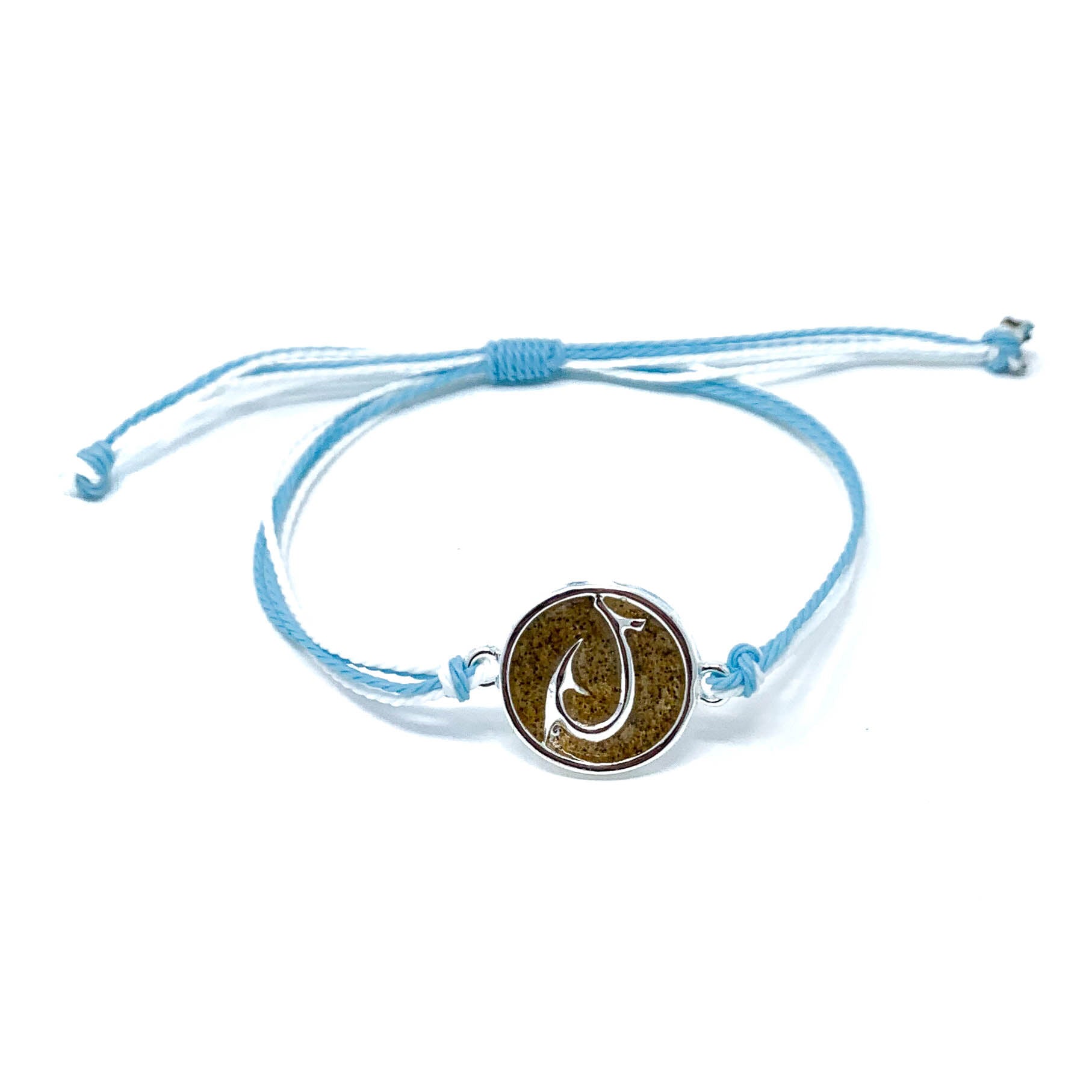 blue matau hook beach sand bracelet