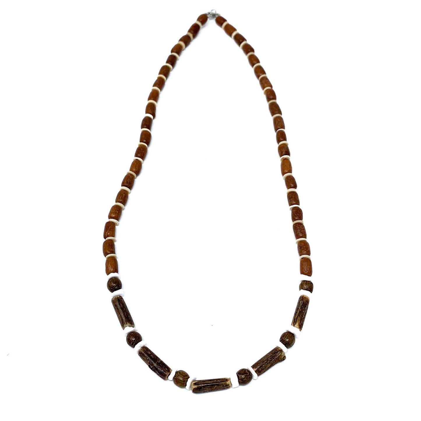 charming shark wood beaded surfer necklace