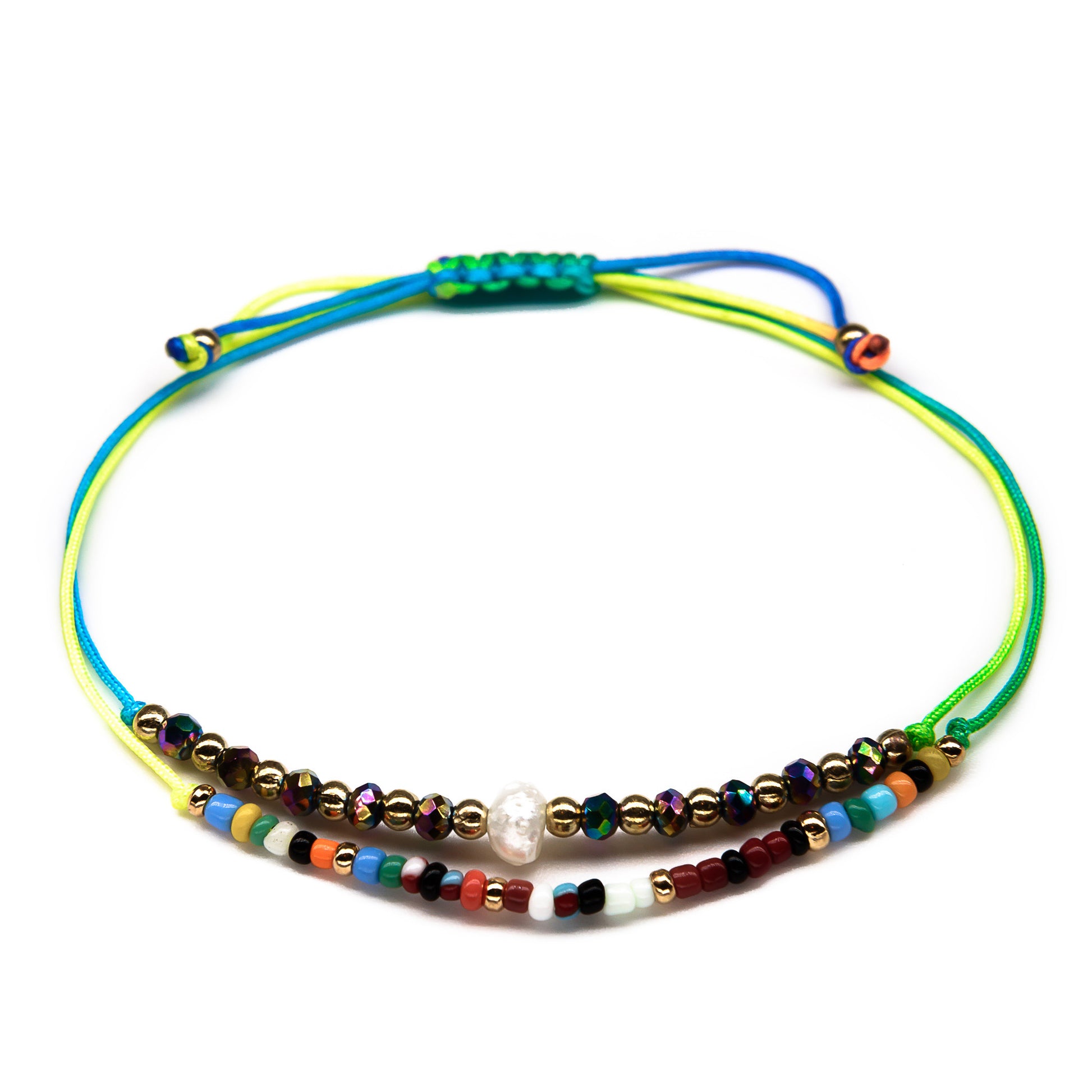rainbow dainty cute girls string bracelet