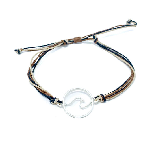 Brown Wave String Bracelet