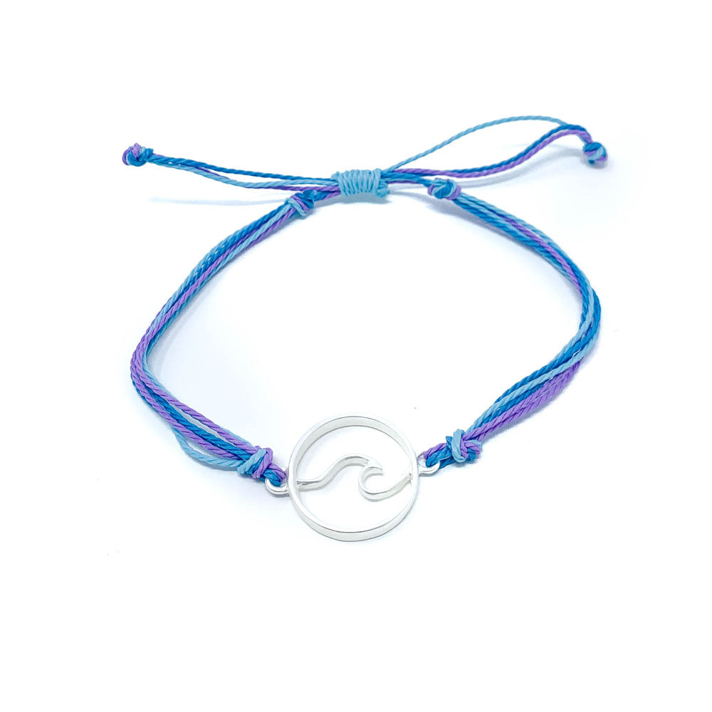 Blue Purple Wave String Bracelet