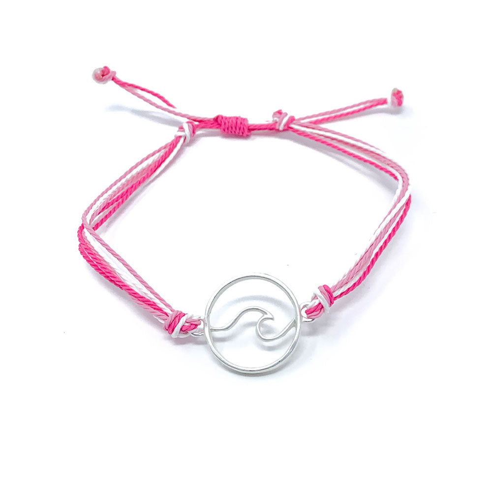 Pink Wave String Bracelet