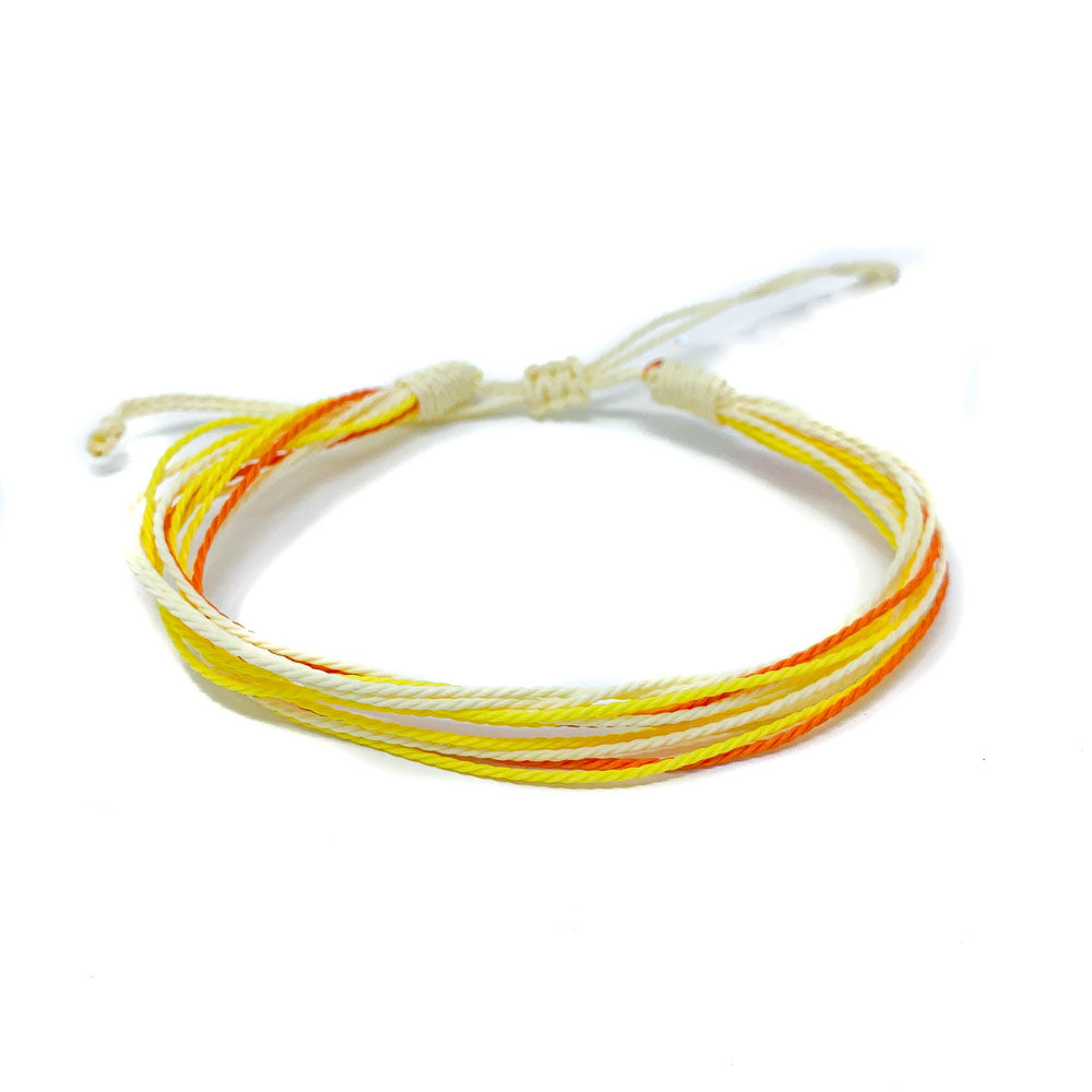 yellow orange strings bracelet