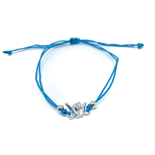 Blue Shaka Charm String Bracelet