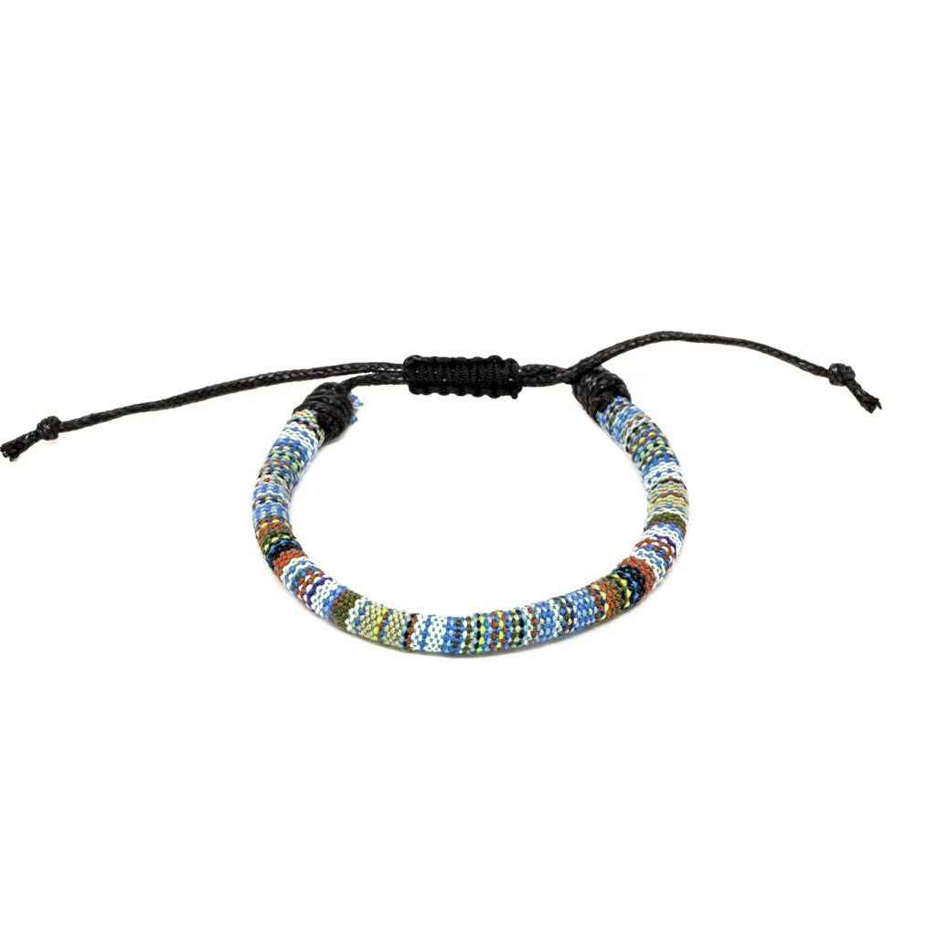 Men's wood bracelet set for a cool surfer hippie style| Beaded bracelet set