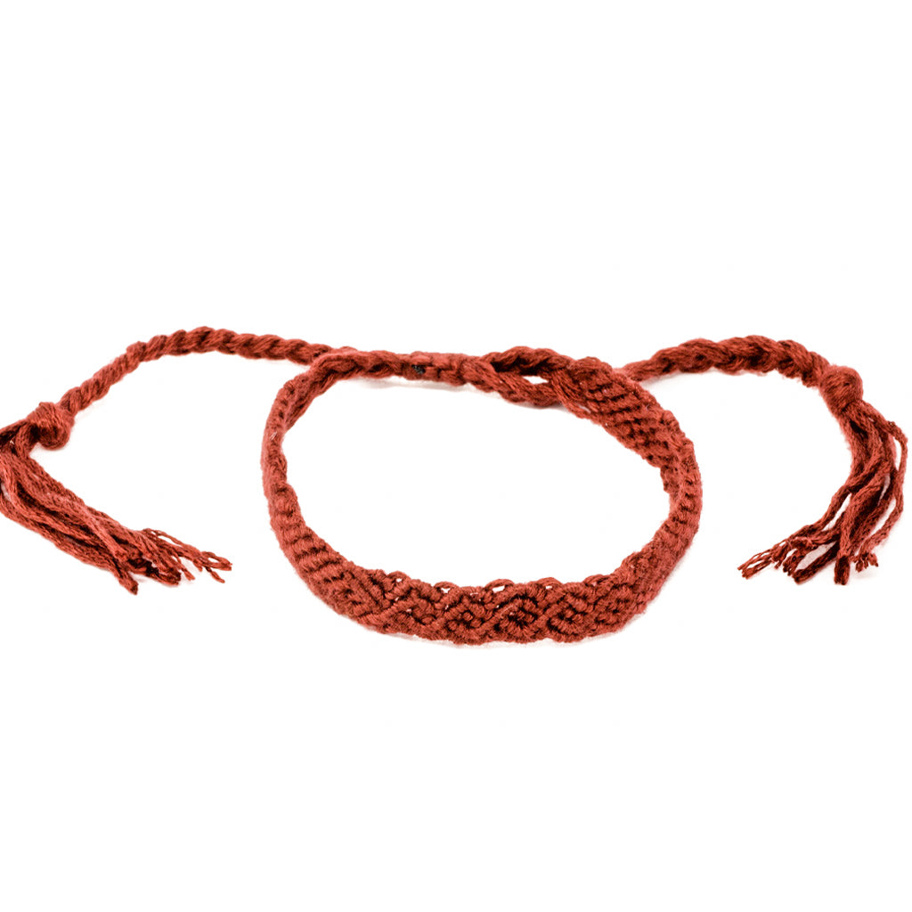 red braided hippie boho bracelet