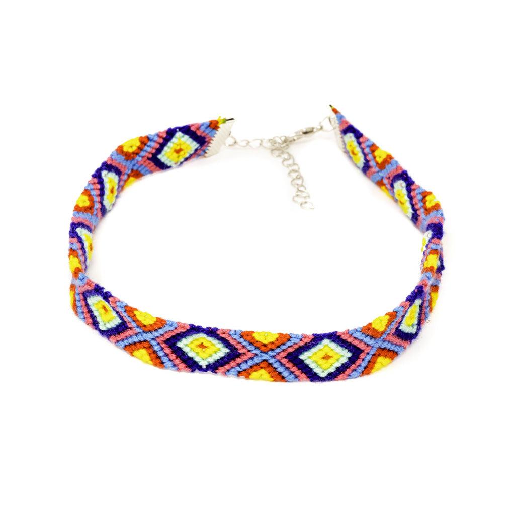 hippie braided choker necklace