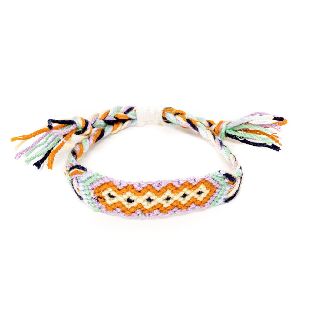 hippie diamond pattern woven braided bracelet