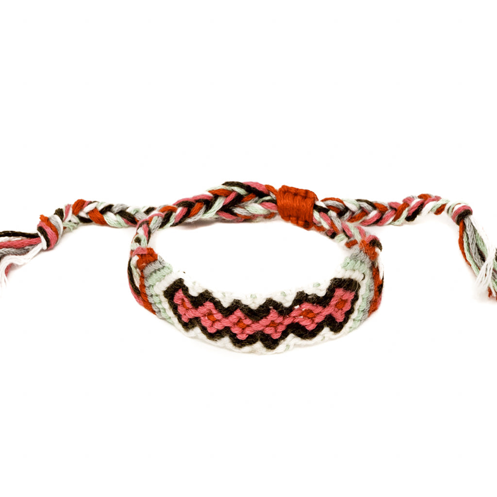 woven diamond pattern hippie braided bracelet