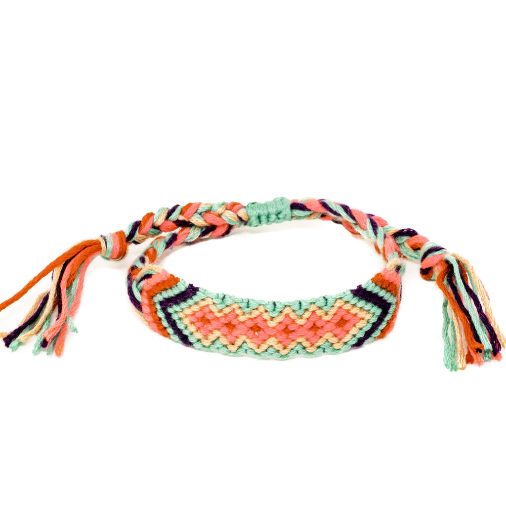 woven diamond pattern braided hippie boho bracelts