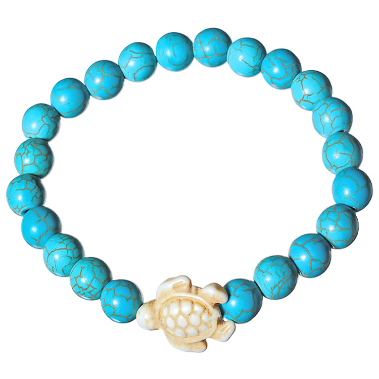 sea turtle turquoise beaded bracelet